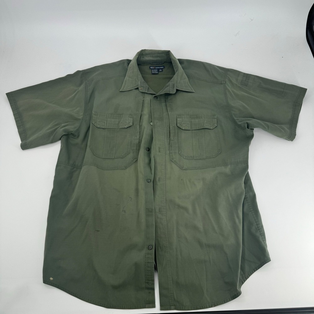 5.11 Tactical Series Men's XL Regular Short Sleeve Utility Work Shirt‎ Green